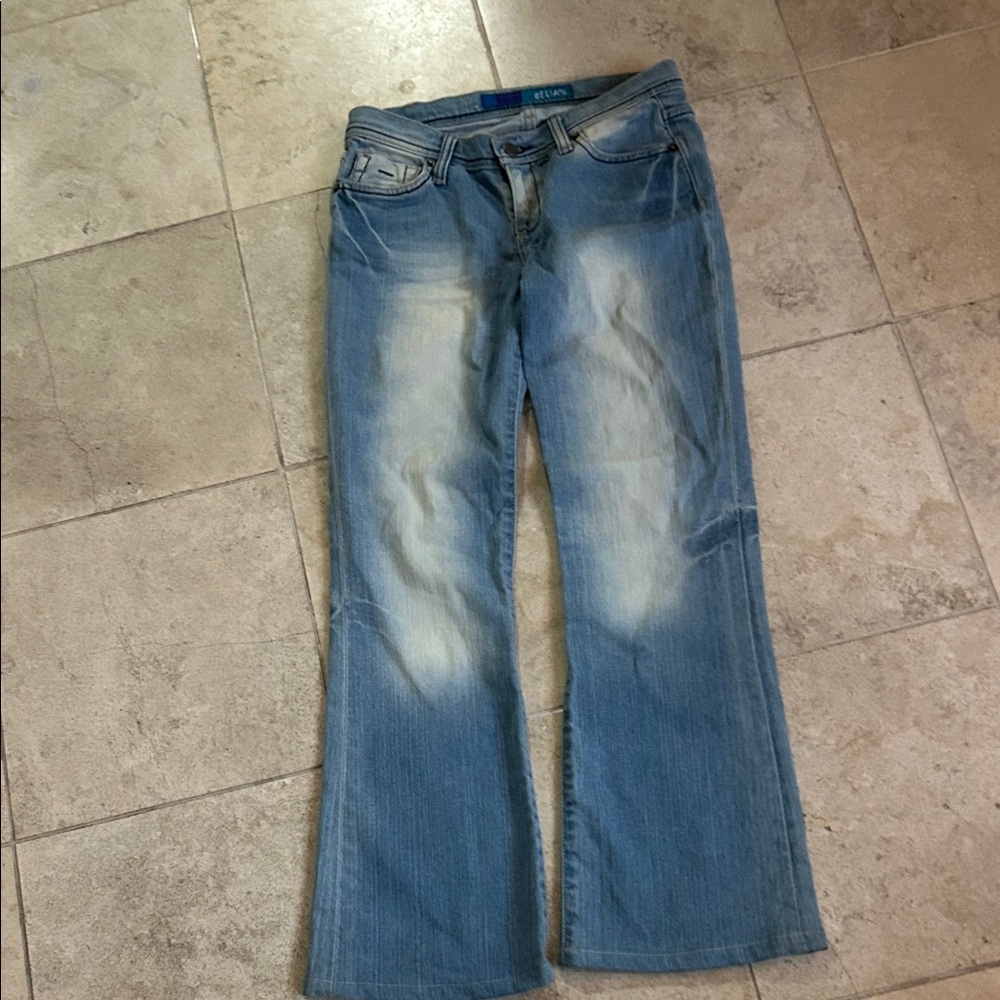 dELiA*s Light Blue Flare Jeans with Floral Embroidery - Picture 5 of 5